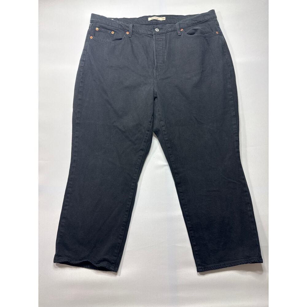 Levi's Women's Wedgie Straight Leg Black Jeans - Size 20W (40x25.5) - Picture 1 of 8